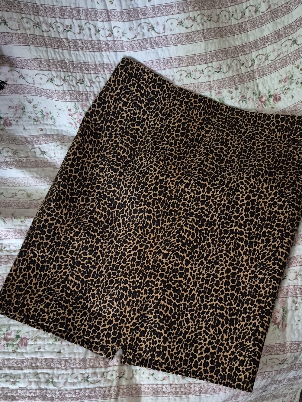 J. Crew Leopard Print Mini Skirt in Black and Brown